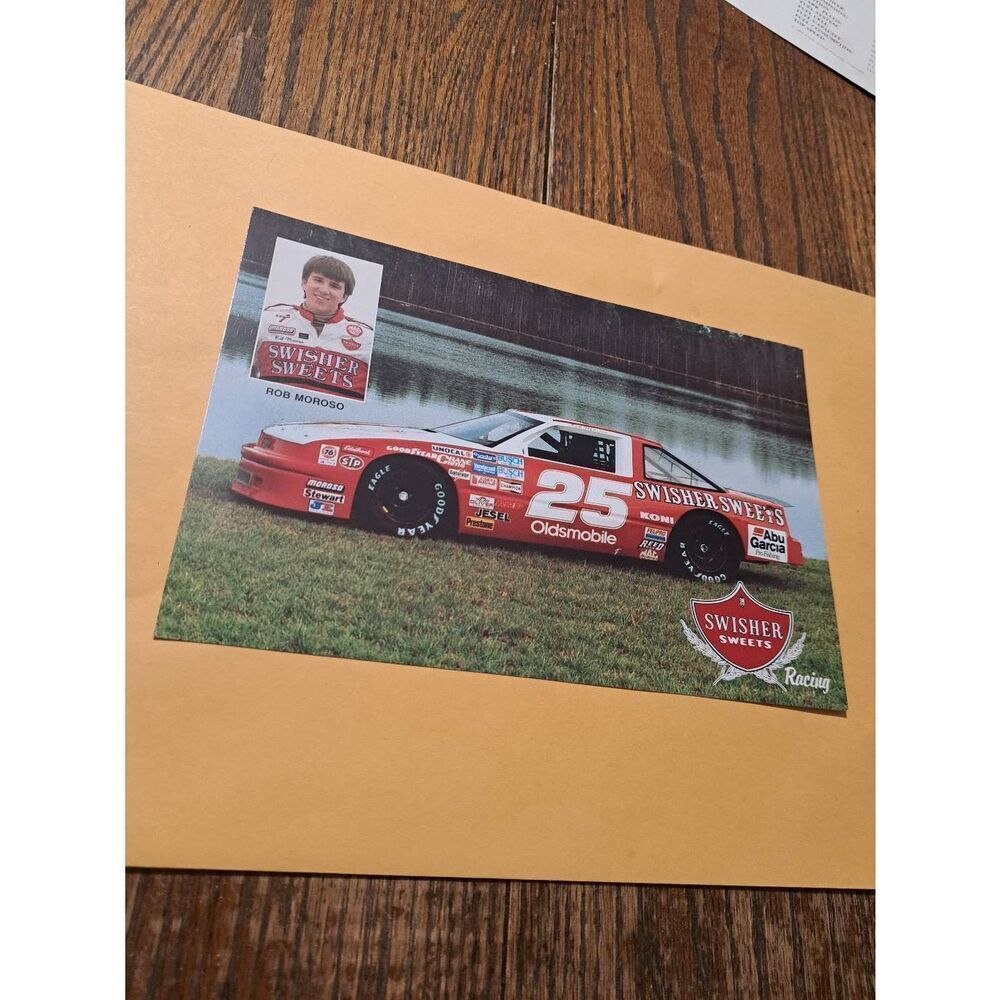 Vintage 1989 Rob Moroso NASCAR Driver Card #25 Swisher Sweets Oldsmobile